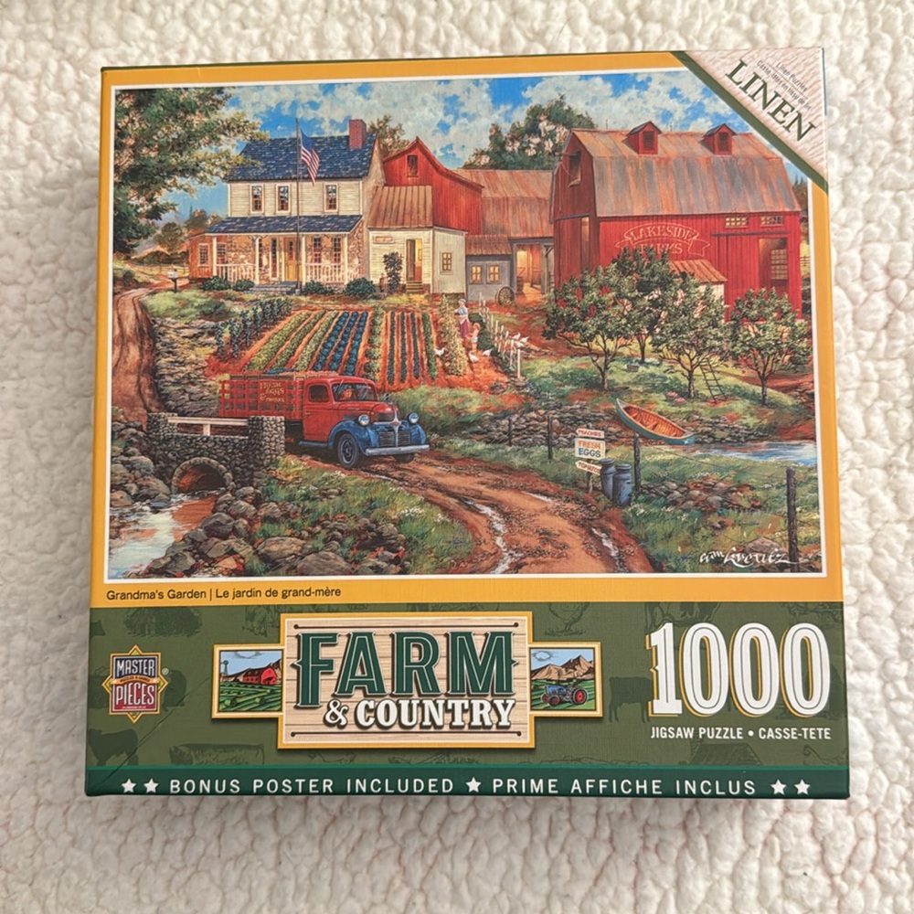 Farm & Country Linen Puzzle - Grandma’s Garden - 1000 pieces